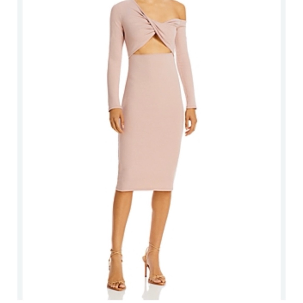 FORE Elegant Pink Off-Shoulder Dress NWOT